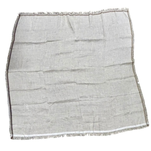100% Capri Natural Linen Fringe Scarf or Wrap - Picture 1 of 2